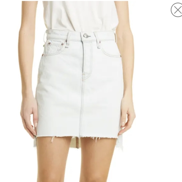 Rag & Bone High Waist Denim Miniskirt - Picture 1 of 8